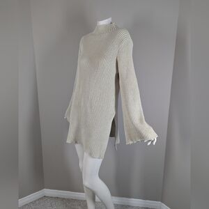 DISSH Australia Cotton Merino Wool Rib Knit Sweater Dress Bell Sleeve Small